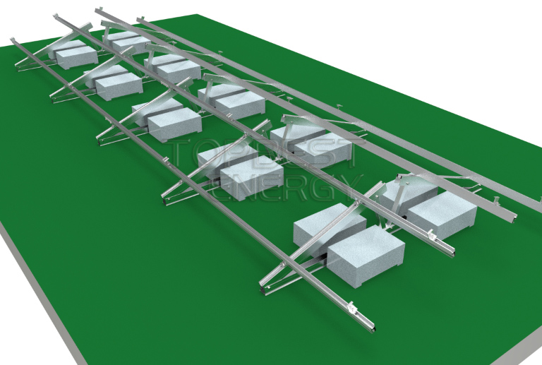 East-west solar roof structure