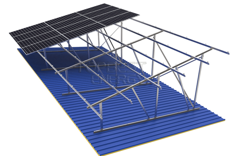 Pitch Steel Roof Mounting Structure