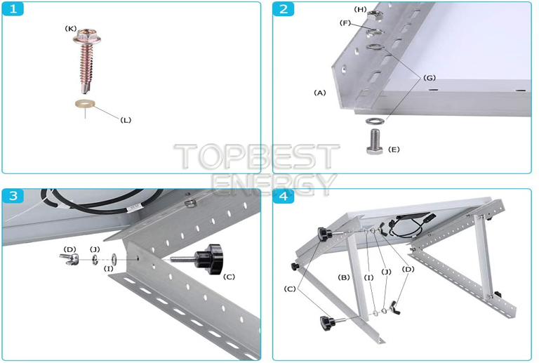 adjustable solar panel bracket