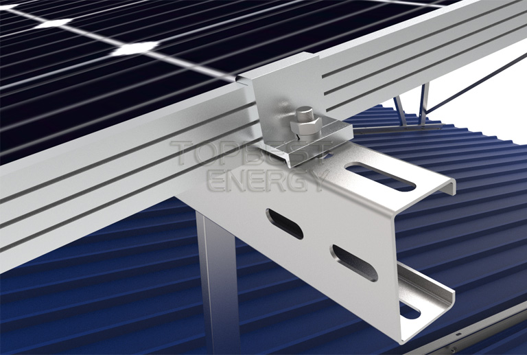 Hot-dip galvanized steel solar structure