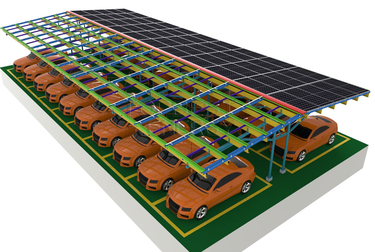 waterproof BIPV solar carports