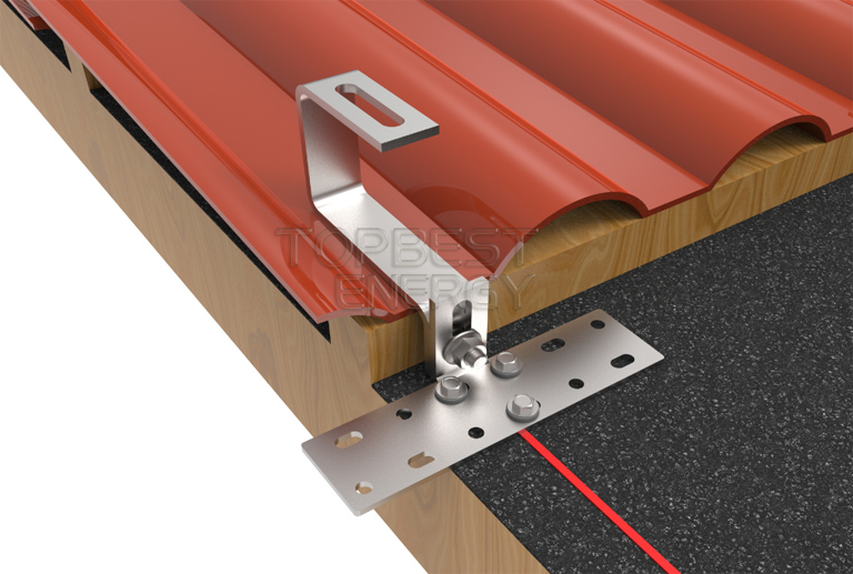 Corrugated Metal Solar Panel Roof Tile Hook Adjustable