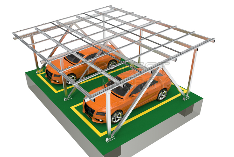 waterproof solar carport for parking 2 car