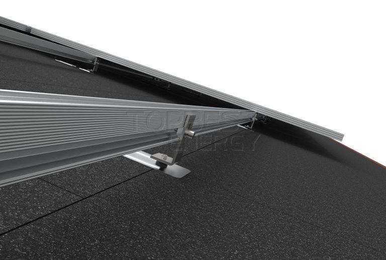 Solar asphalt roof mounting