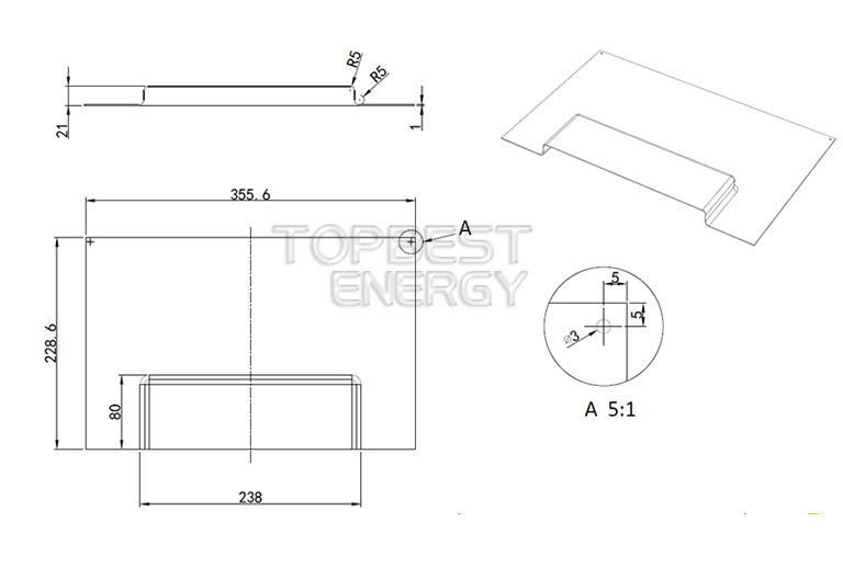 Solar flashing plate Solar flashing plate