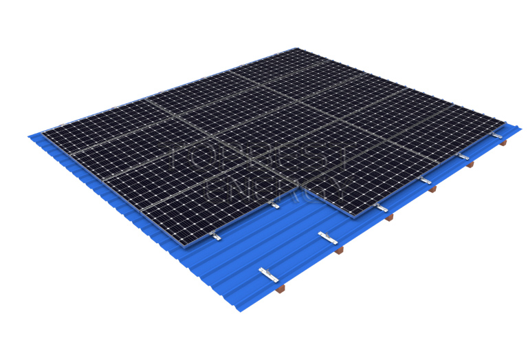 mini rail solar system for metal roof