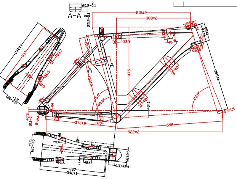 3D Drawing for track cycling frame 