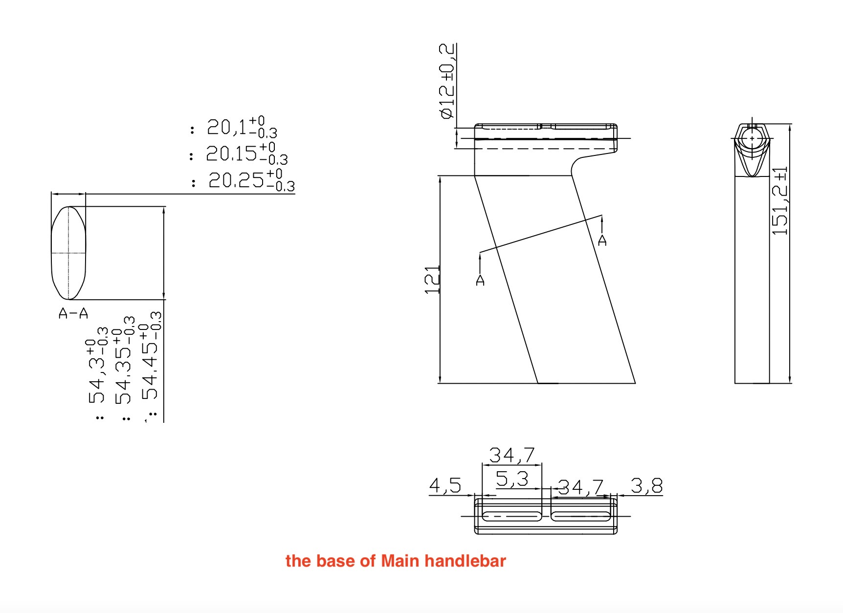 Handlebar design for Time Trial Frame