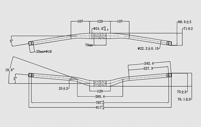 Mountain Bicycle Handlebar