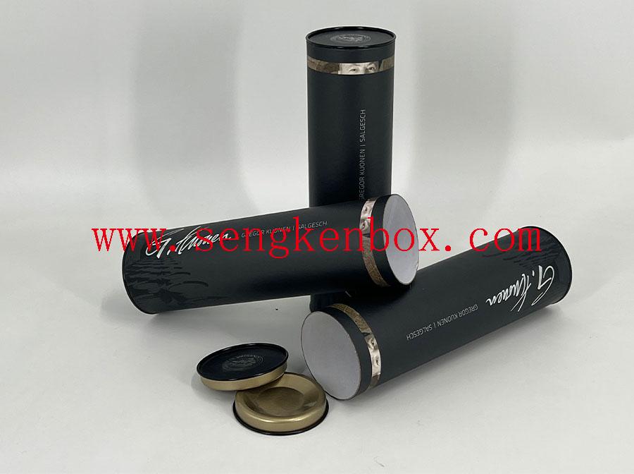 Black Roll Edge Paper Cans