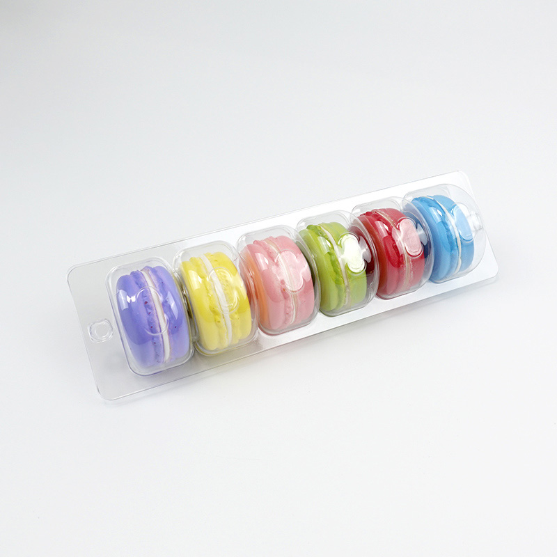 6 macarons clear blister tray