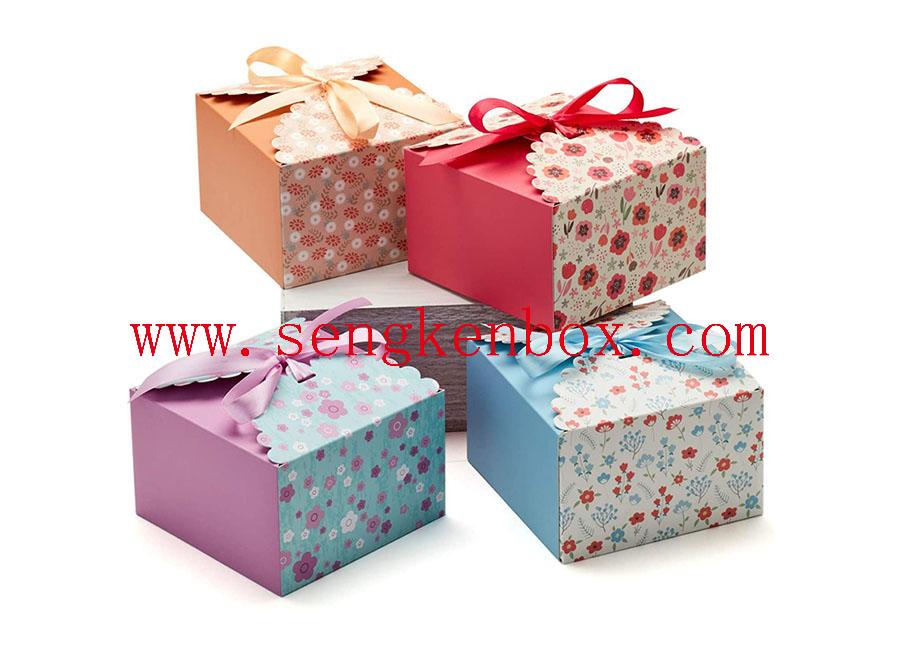 Ribbon Binding Foldable Gift Paper Box Ribbon Binding Foldable Gift Paper Box