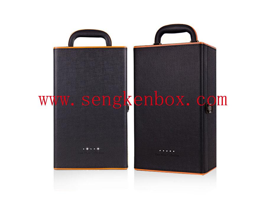 Wine Bottle Glass Leather Box Wine Bottle Glass Leather Box