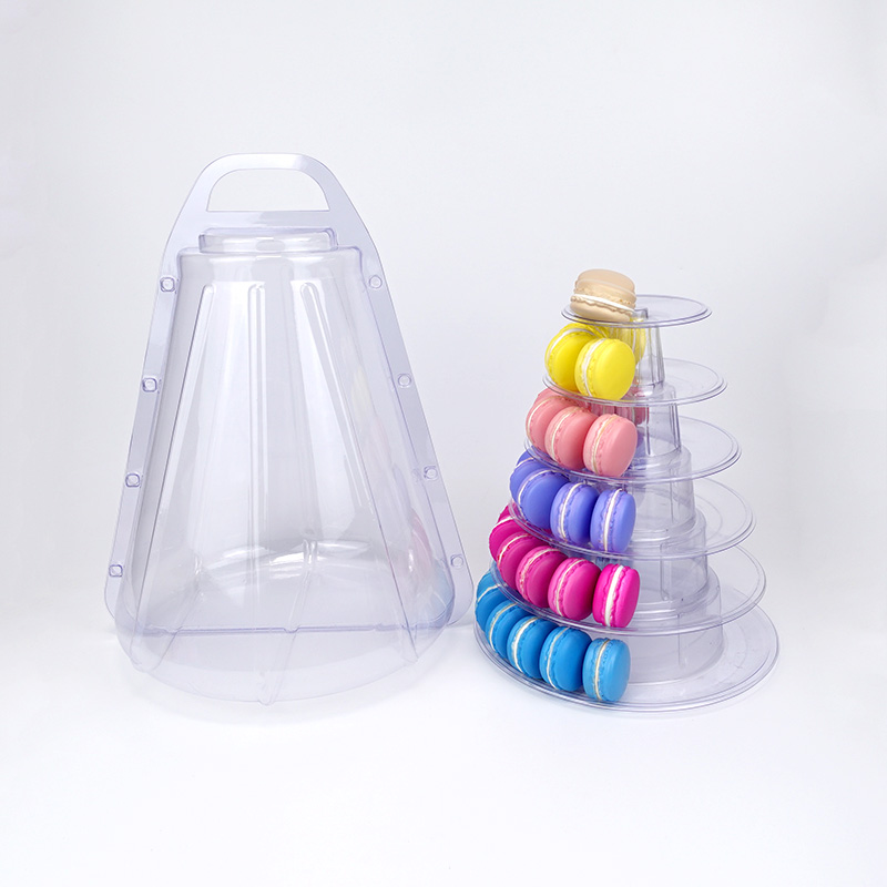 6 macaron tower display with carrying case