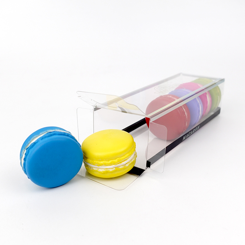 6 macarons clear PET plastic box