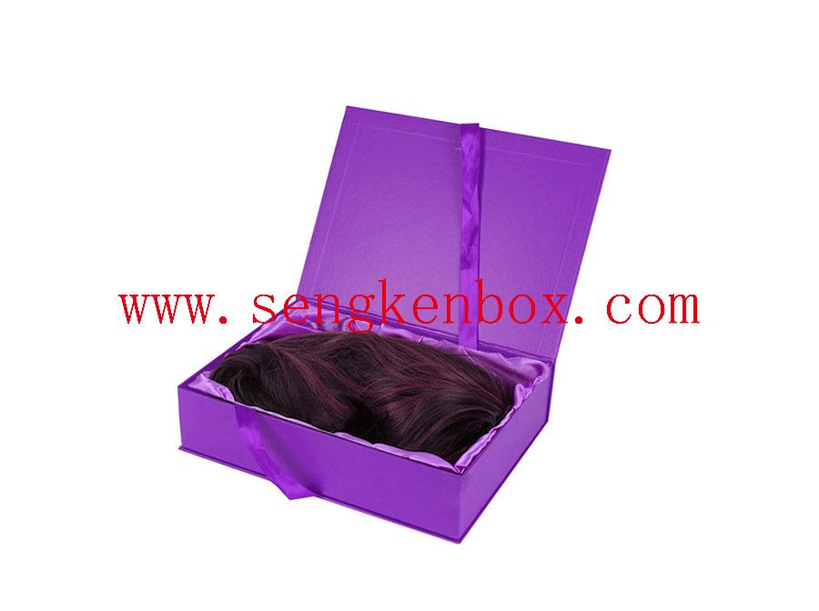 Purple Gift Paper Case With Ribbon