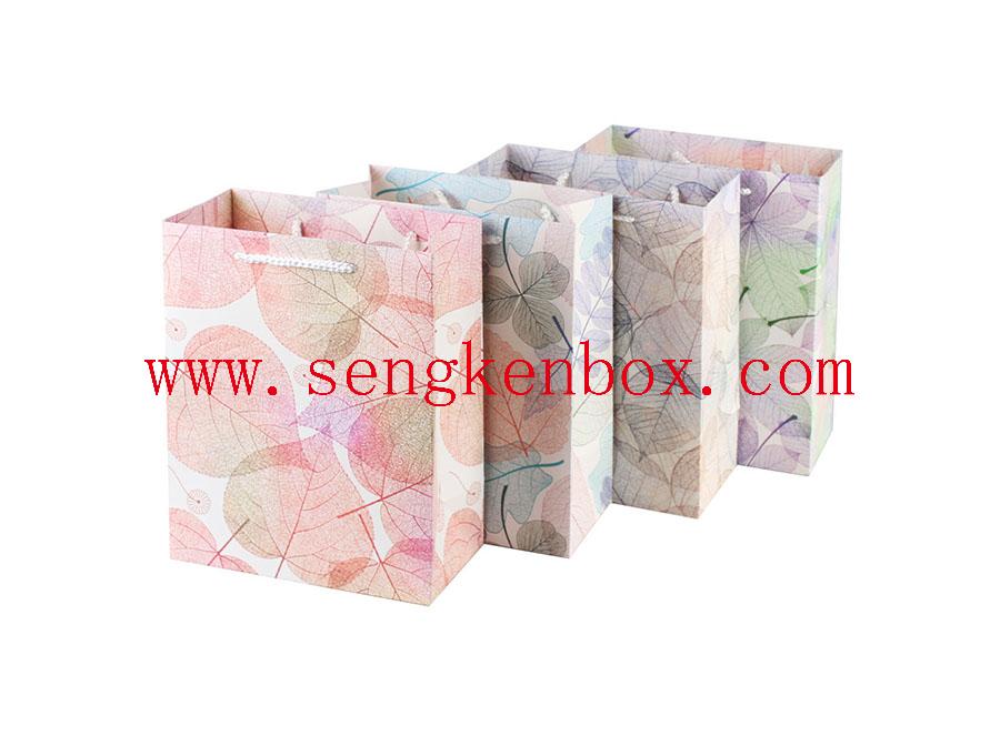Leaf Printing Paper Gift Bag Leaf Printing Paper Gift Bag