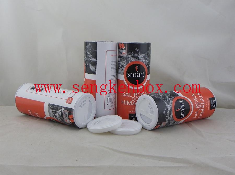 Himalayan Rose Salt Packaging Cylinder Shaker Paper Cardboard Tube Himalayan Rose Salt Packaging Cylinder Shaker Paper Cardboard Tube