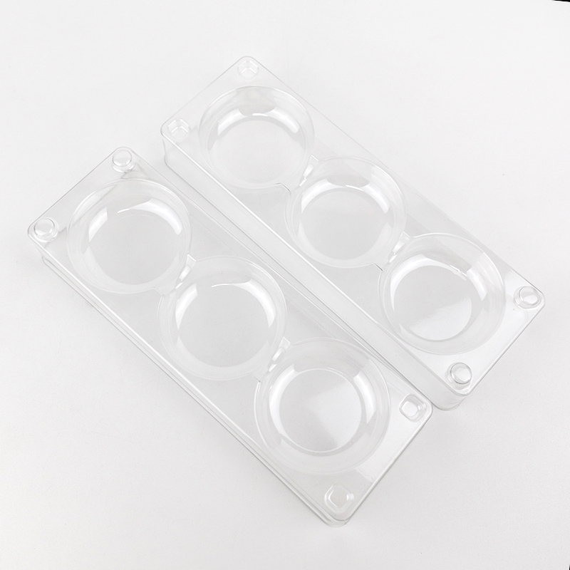 3 macarons lie flat clear blister tray