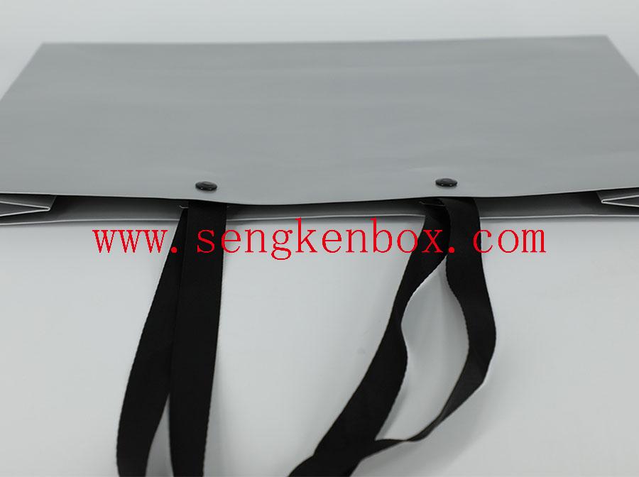 Silver Luster Paper Shopping Bag Silver Luster Paper Shopping Bag