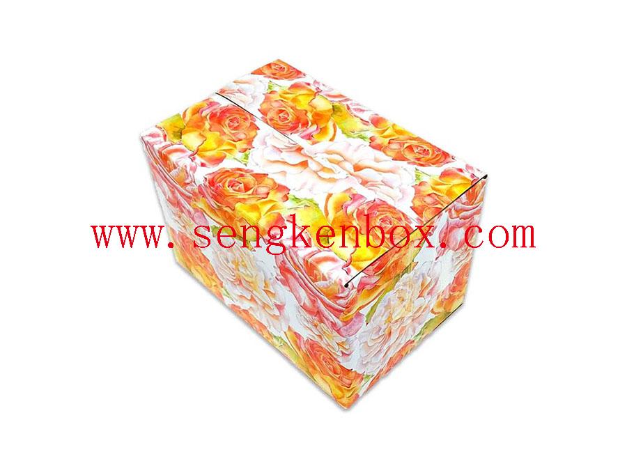 Paper Card Box With Floral Print Paper Card Box With Floral Print