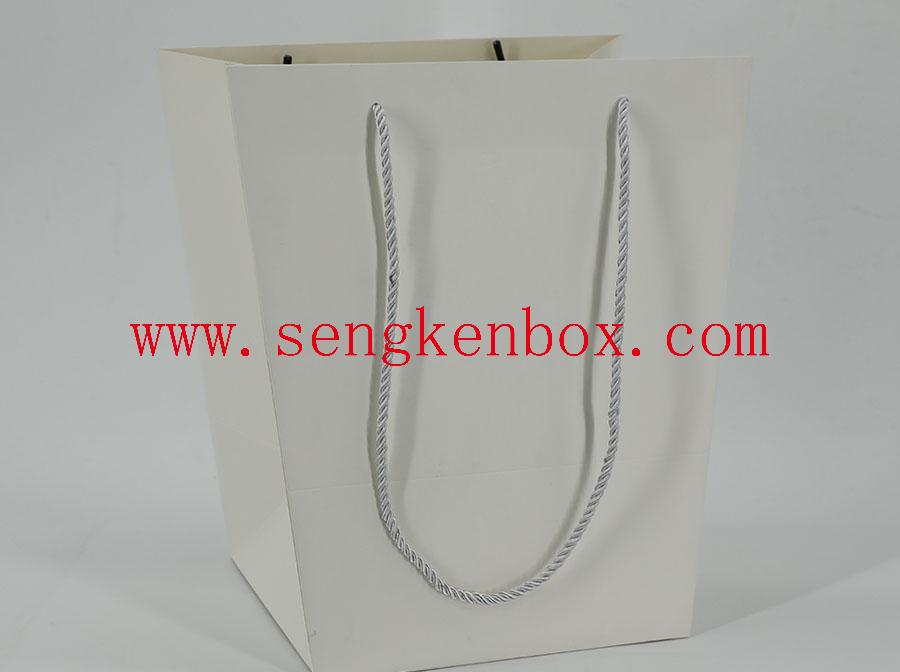 Custom Silver Kraft Paper Bag Custom Silver Kraft Paper Bag