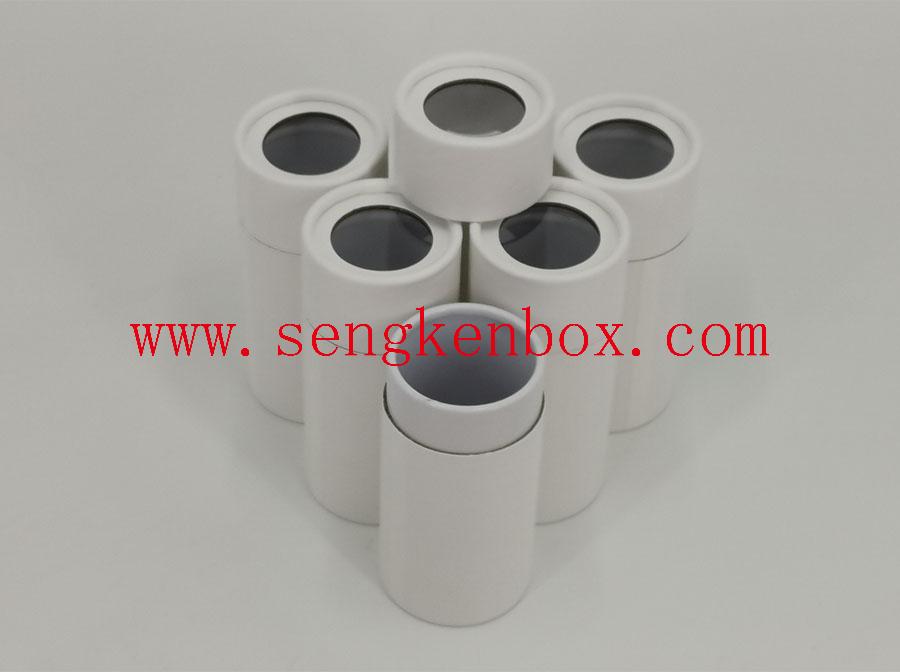 White Paper Tube with Clear Window White Paper Tube with Clear Window