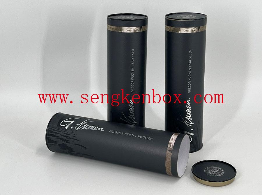 Black Custom Decorative Pattern Paper Tube Black Custom Decorative Pattern Paper Tube