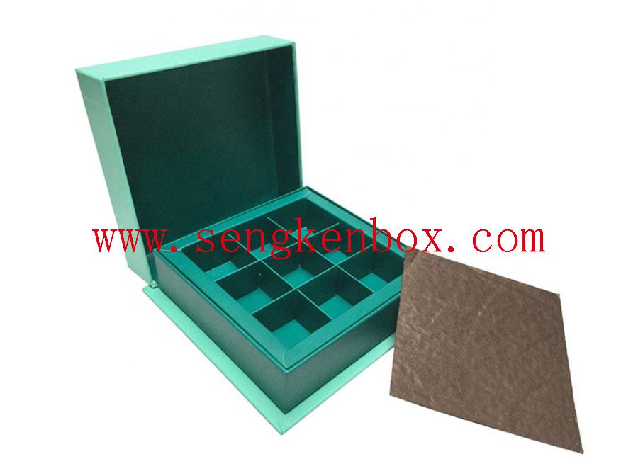 Lake Blue Clamshell Chocolate Separates Food Paper Packing Box Lake Blue Clamshell Chocolate Separates Food Paper Packing Box