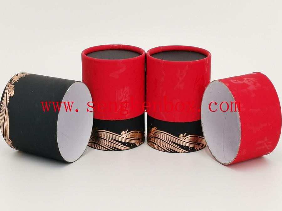 Two Pieces Telescoping Tea Packaging Rolled Edge Cardboard Paper Cans