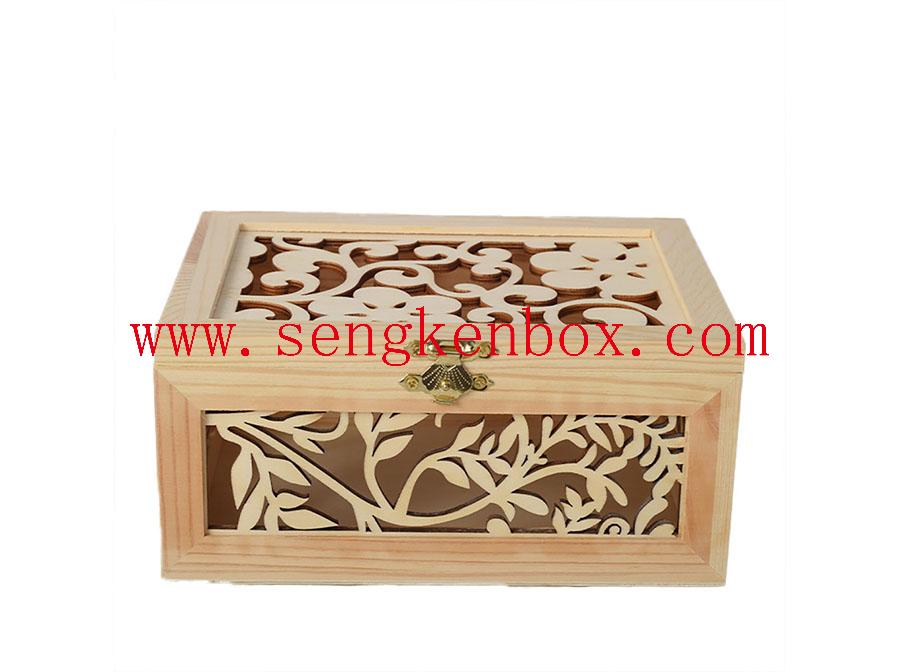Storage Wooden Box With Hollowing Storage Wooden Box With Hollowing