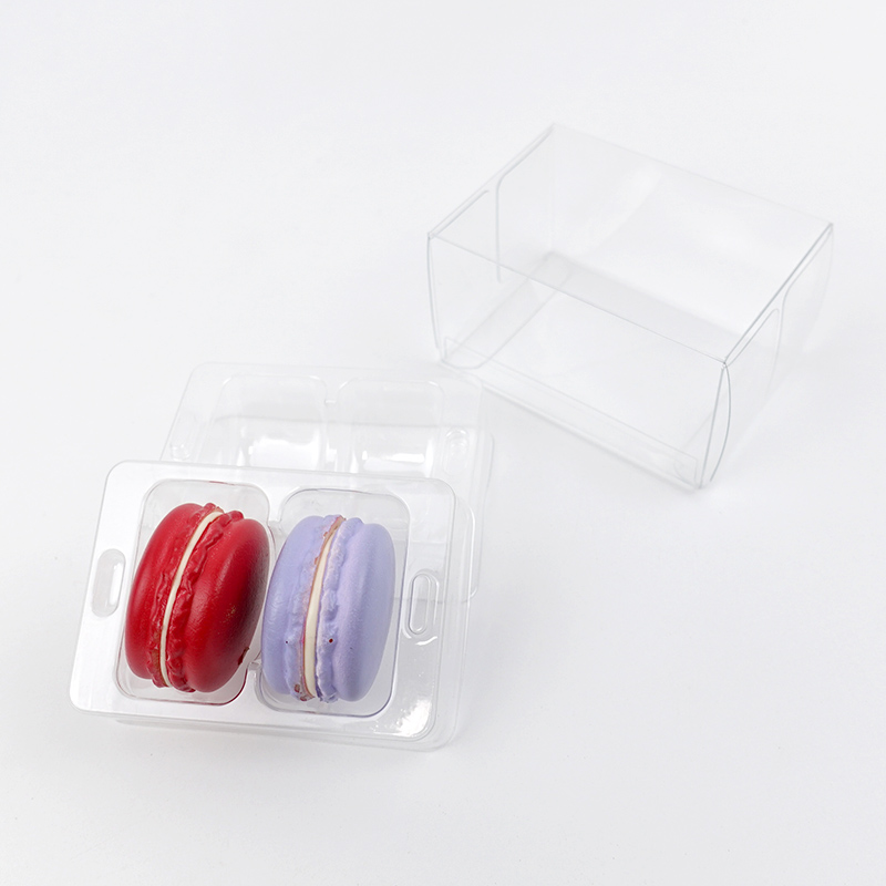 2 macarons clear packaging