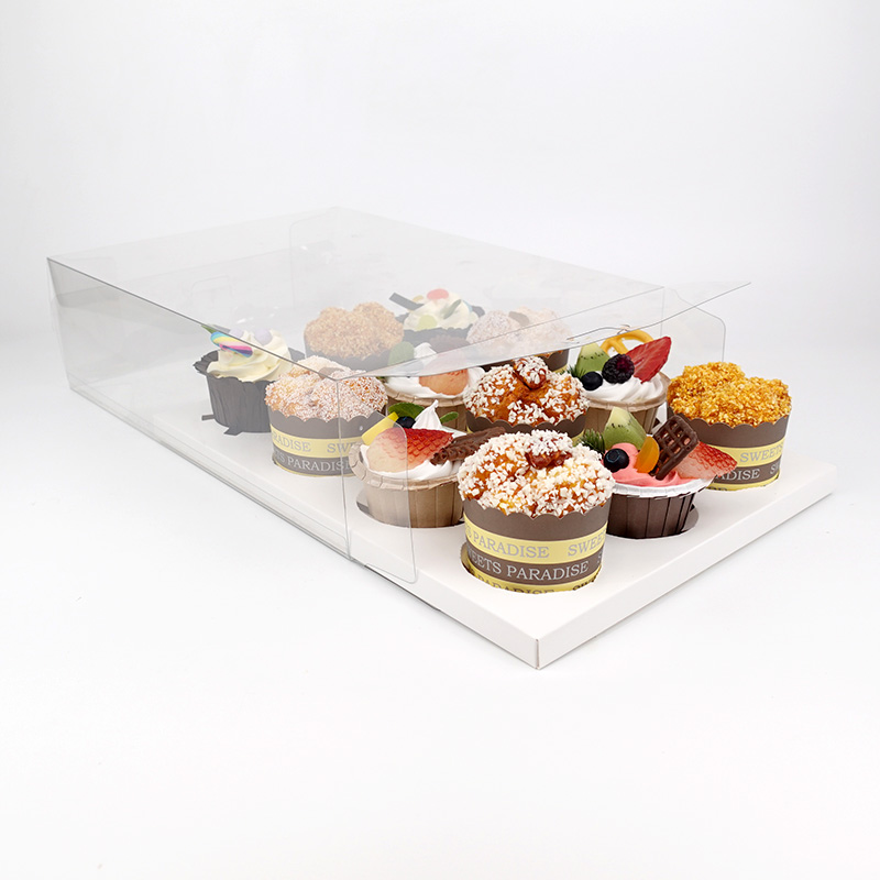 12 cupcakes plastic gift box