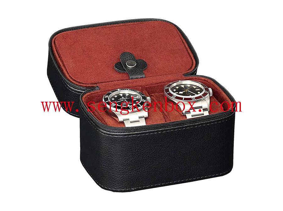 Custom Travel Leather Watch Case