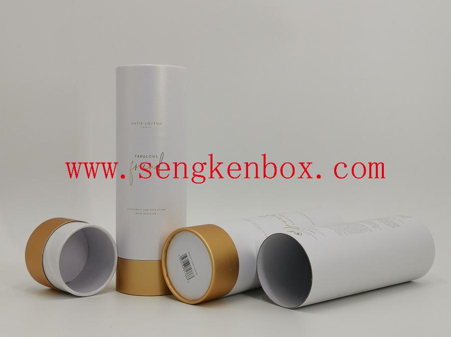 Rolled Edge Long Lid Perfume Packaging Paper Cardboard Tube Box