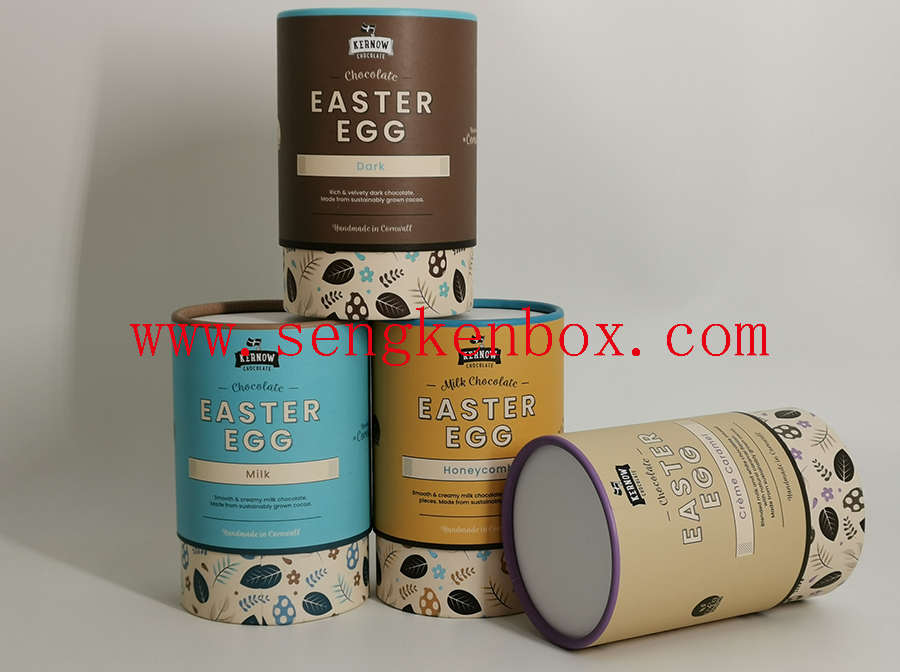 Two Pieces Rolled Edge Paper Cardboard Cans For Chocolate Packaging Two Pieces Rolled Edge Paper Cardboard Cans For Chocolate Packaging