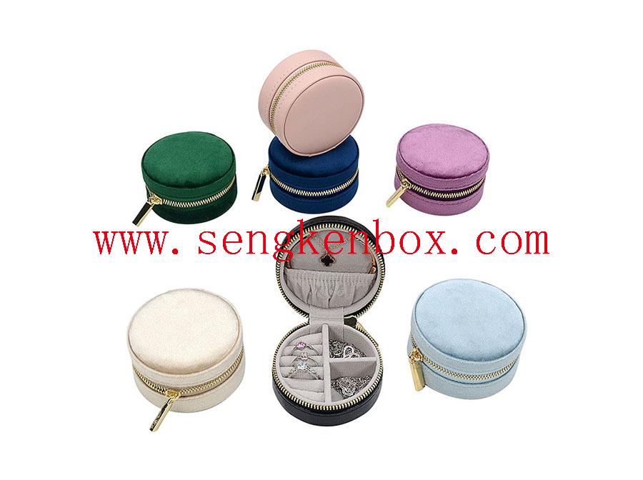 Portable Faux Leather Jewelry Box