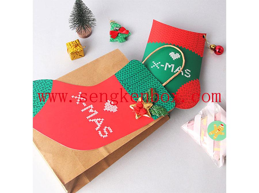 Sock Shape Foldable Gift Paper Box Sock Shape Foldable Gift Paper Box