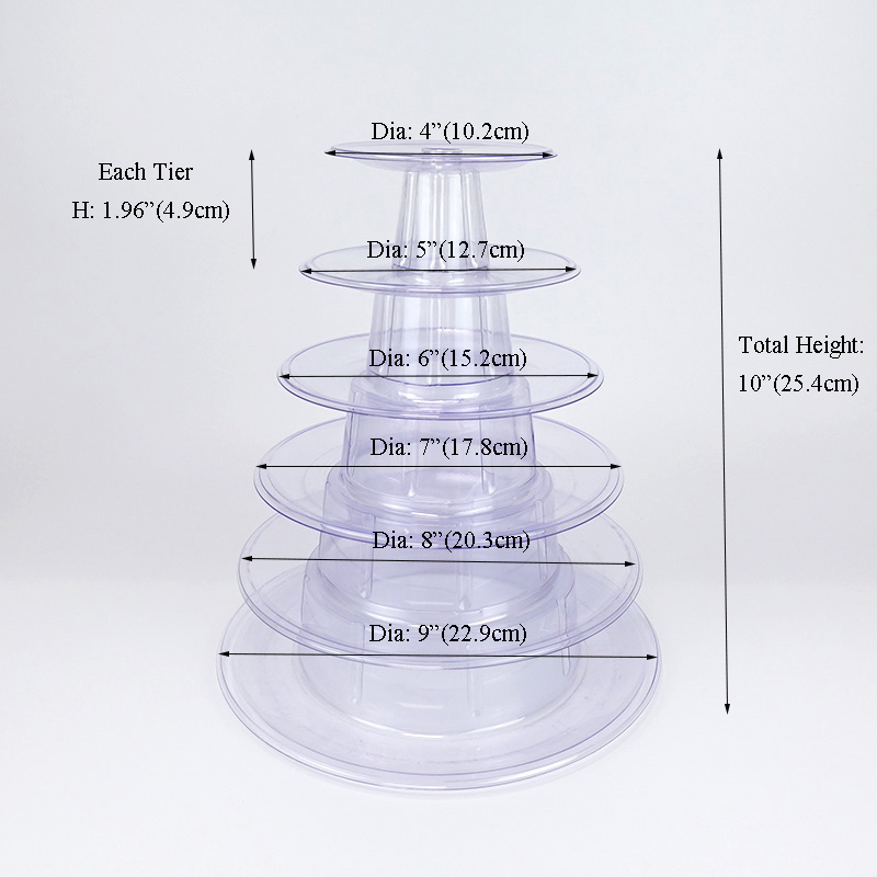 6 tiers macaron tower stand display