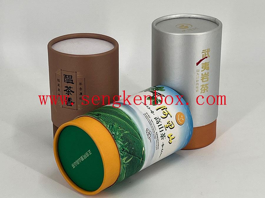 Roll Edge Paper Tea Cans Packaging