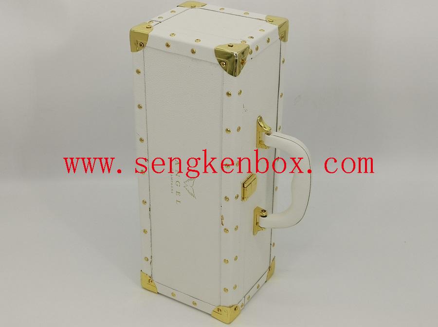 Leather Box with Metal Lock
