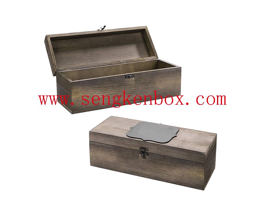 Vintage Iron Wine Wooden Box Vintage Iron Wine Wooden Box