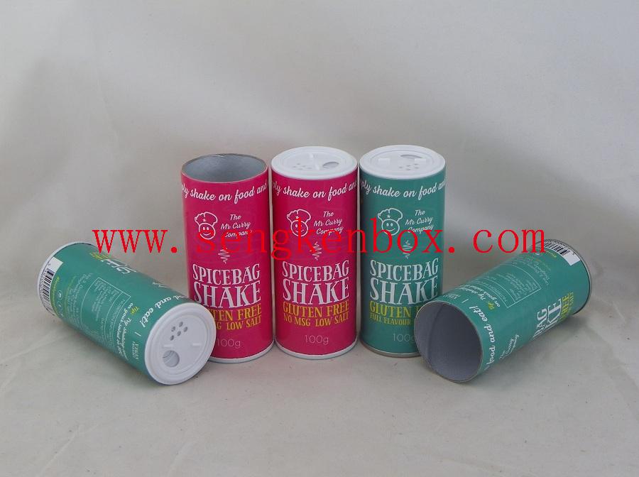 Food Grade Spice Packaging Paper Shaker Cardboard Tube