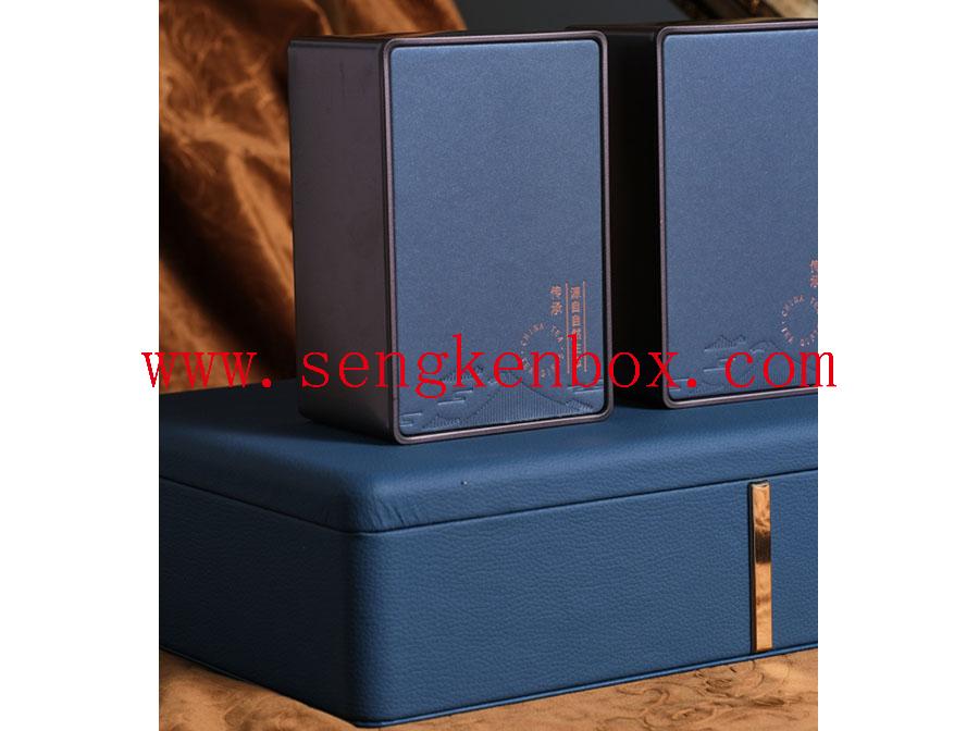 Deep Lake Blue Packaging Leather Box Deep Lake Blue Packaging Leather Box