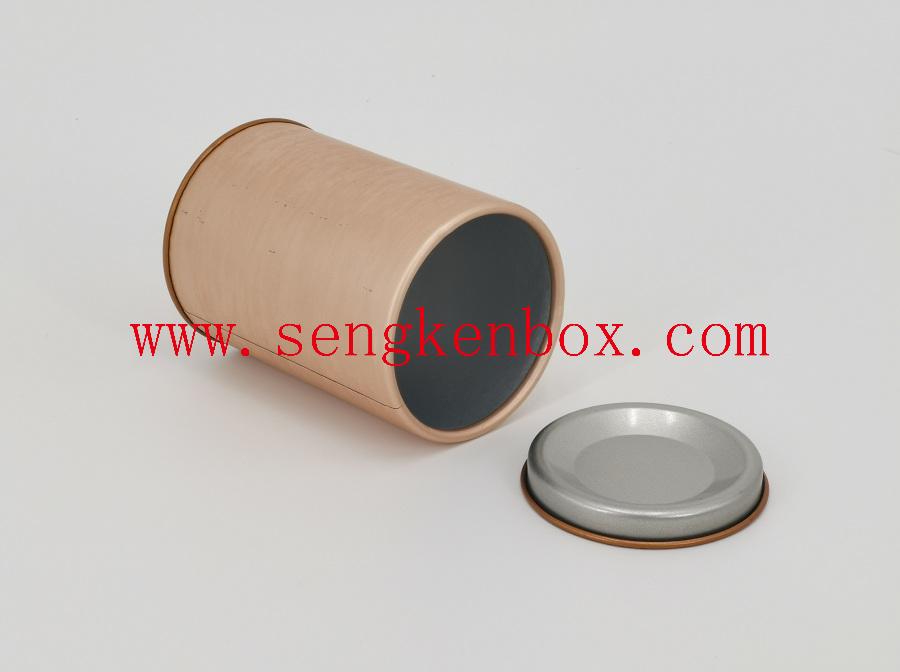 Rolled Edge Tea Packaging Paper Cardboard Cans with Tinplate Lids Rolled Edge Tea Packaging Paper Cardboard Cans with Tinplate Lids