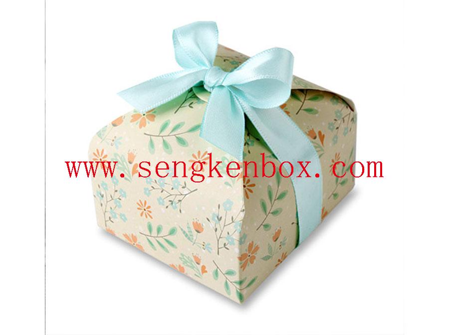 Paper Card Box With Ribbon Bow Paper Card Box With Ribbon Bow
