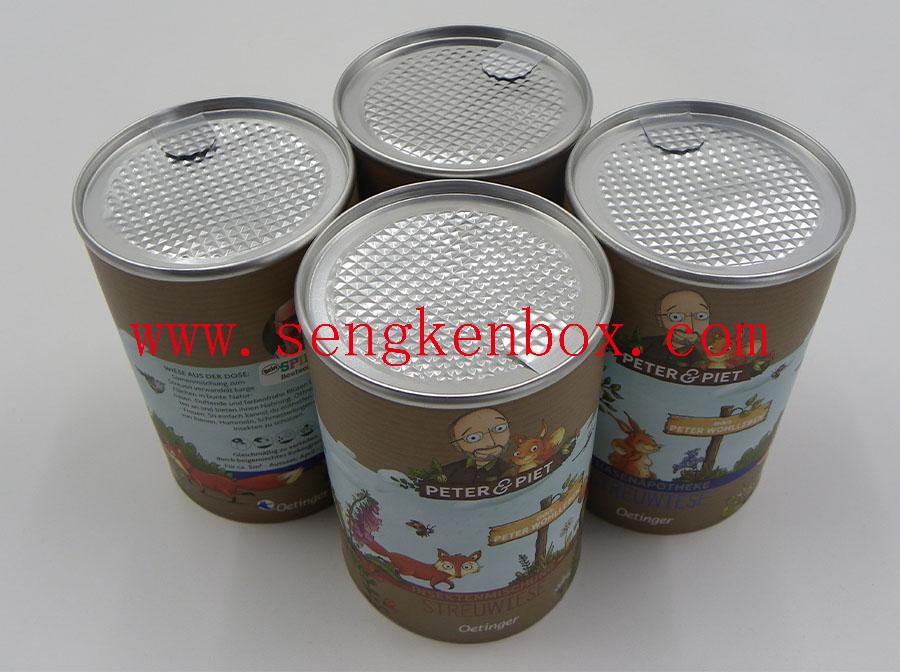 Paper Cans with Plastic Sealing Lids Paper Cans with Plastic Sealing Lids