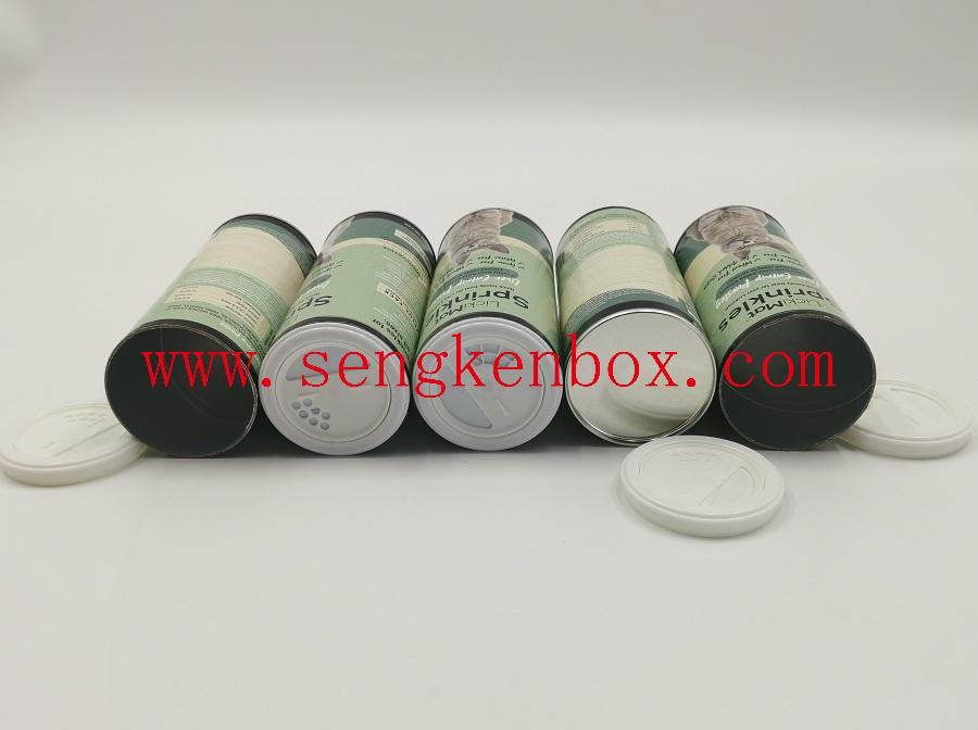 Paper Cardboard Tube with Shaker Lid