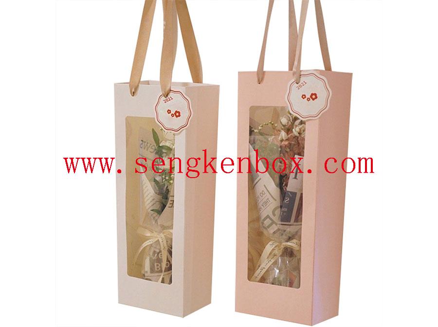 Kraft Paper Gift Bag With Window Kraft Paper Gift Bag With Window