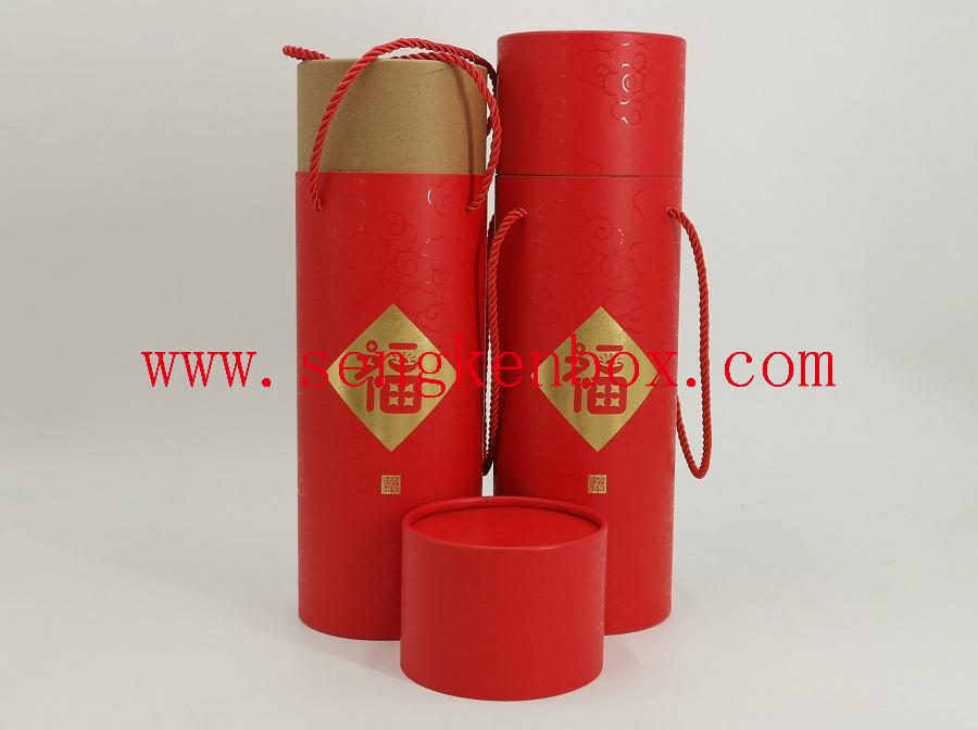 Round Painting Packaging Paper Tube with Rope Round Painting Packaging Paper Tube with Rope